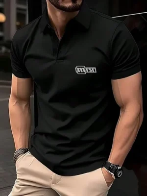 Black Polo T-Shirt - Classic Half Sleeve Unisex