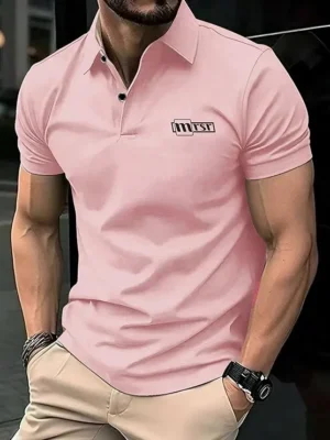 Peach Polo T-Shirt - Half Sleeve Unisex Casual Wear