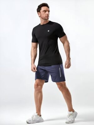 Pack of 2 Men's Sports Shorts | Rapid Dry Shorts for Gym, Workout & Casual Wear | Lightweight 3/4 Length Activewear for Summer & Home Use (Navy) - Image 7