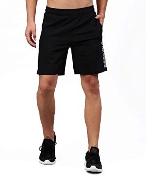BARKEYO Men Shorts For Sports And Casual Wear Polyester (Black) - Image 4