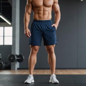 Pack of 2 Men's Sports Shorts | Rapid Dry Shorts for Gym, Workout & Casual Wear | Lightweight 3/4 Length Activewear for Summer & Home Use (Navy) - Image 9