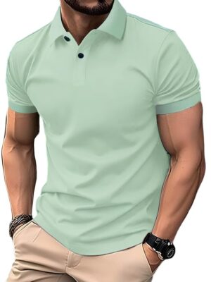 BARKEYO Men Polo T-shirt(Pista)