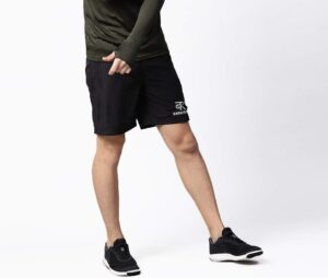 BARKEYO Men Niklo Shorts For Sports And Casual Wear Polyester (Black)