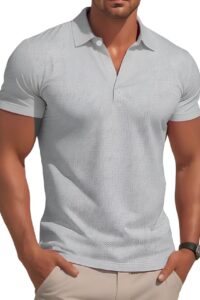 BARKEYO Polo Men T-shirt(Grey)
