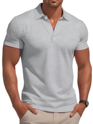 BARKEYO Polo Men T-shirt(Grey)