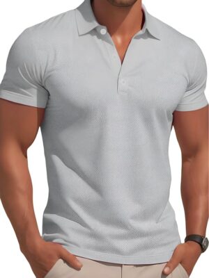 BARKEYO Polo Men T-shirt(Grey) - Image 2