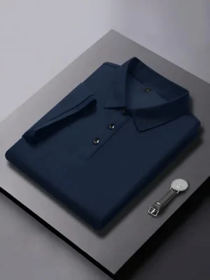 BARKEYO Men Polo T-shirt(Navy) - Image 4