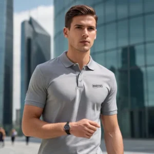 MRSR Sports Polo Men T-shirt(Grey) - Image 6