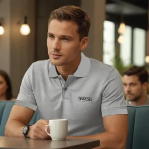 MRSR Sports Polo Men T-shirt(Grey) - Image 2