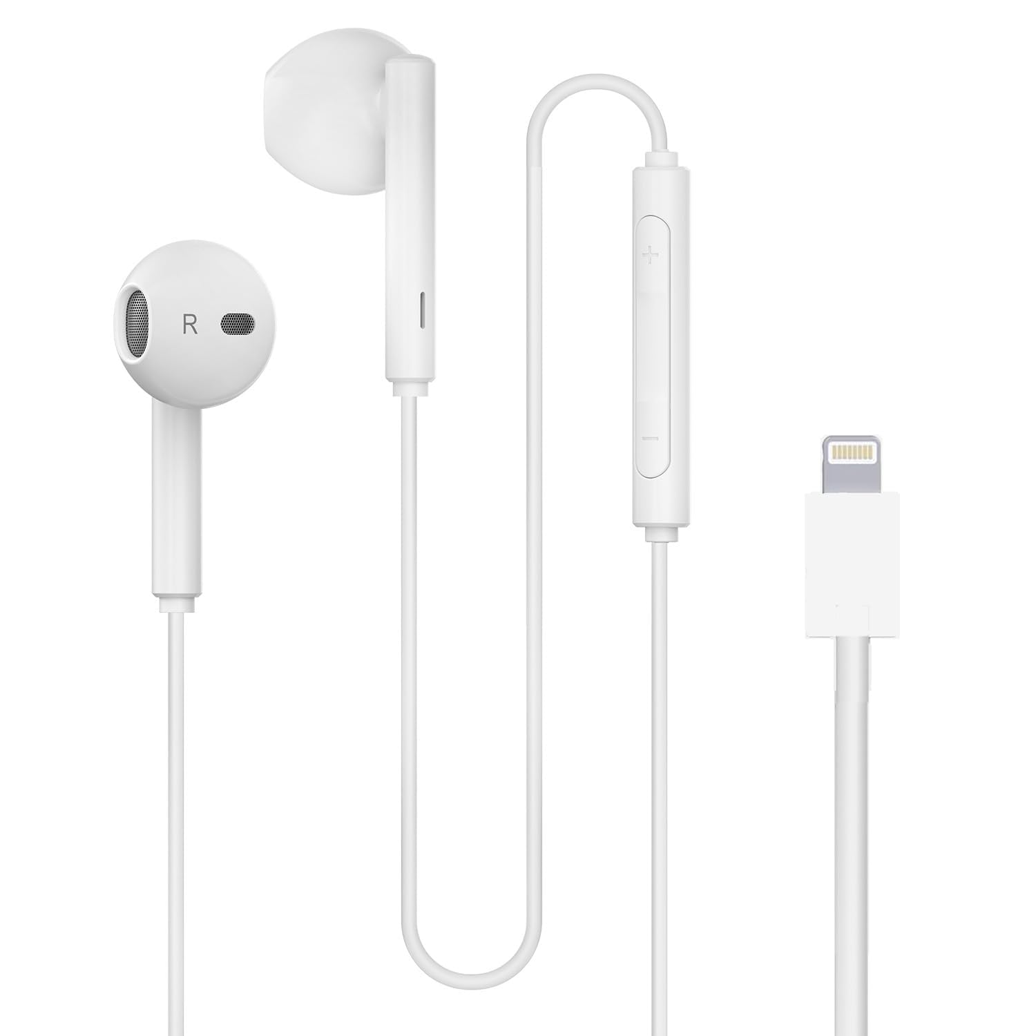 Wired Earphones with Mic and Lightning Connector for iPhone Earpods with Lightning Connector